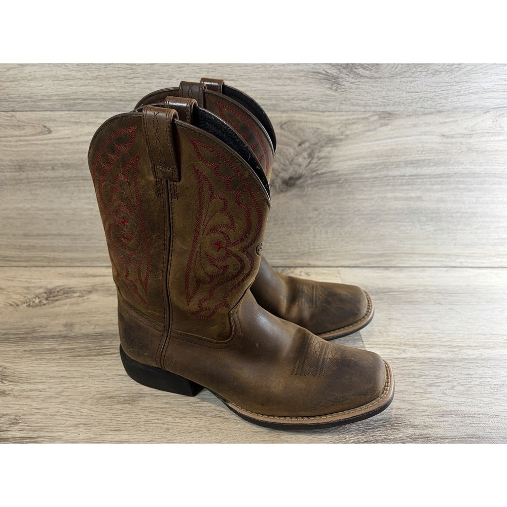 Women's ARIAT 10004853 Brown Leather Western Boots Size 5.5 Cowboy Rodeo